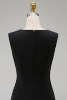 Load image into Gallery viewer, Simple Tight Black V Neck Cocktail Dress with Pleats