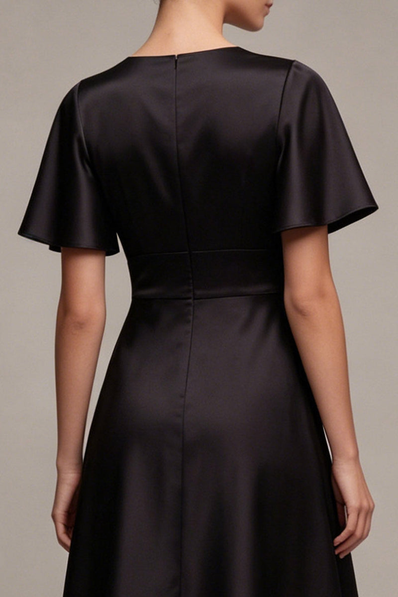 Load image into Gallery viewer, Flutter Sleeves Midi V-Neck A Line Formal Dress