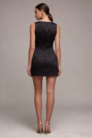 Load image into Gallery viewer, Boat Neck Keyhole Tight Little Black Dress