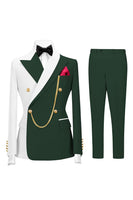 Load image into Gallery viewer, Black 2 Piece Shawl Lapel Men Prom Suits with Pockets