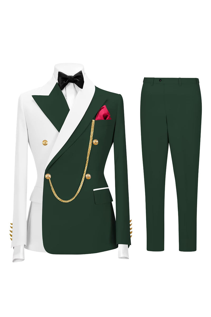 Load image into Gallery viewer, Black 2 Piece Shawl Lapel Men Prom Suits with Pockets