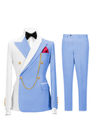 Load image into Gallery viewer, Black 2 Piece Shawl Lapel Men Prom Suits with Pockets