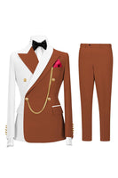 Load image into Gallery viewer, Black 2 Piece Shawl Lapel Men Prom Suits with Pockets