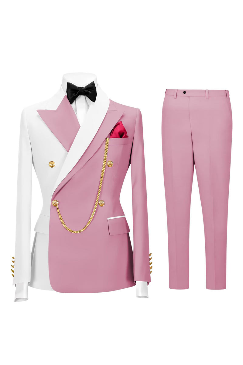 Load image into Gallery viewer, Black 2 Piece Shawl Lapel Men Prom Suits with Pockets