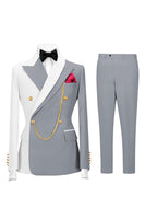 Load image into Gallery viewer, Black 2 Piece Shawl Lapel Men Prom Suits with Pockets