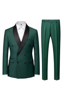 Load image into Gallery viewer, Shawl Lapel 2 Piece Light Blue Men Prom Suits with Pockets