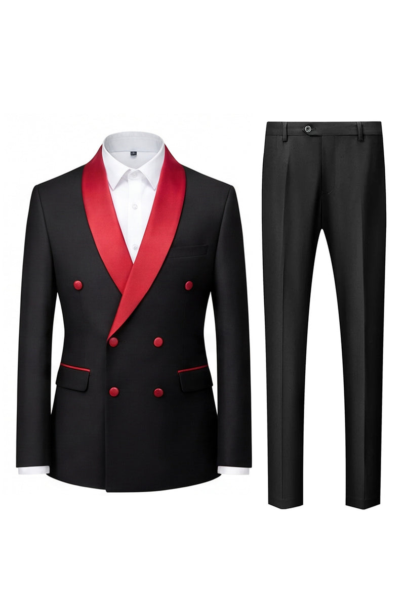 Load image into Gallery viewer, Shawl Lapel 2 Piece Light Blue Men Prom Suits with Pockets