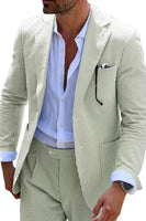 Load image into Gallery viewer, Men Notched Lapel Single Breasted 2 Piece Light Blue Prom Suits with Pockets