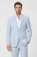 Load image into Gallery viewer, Single Breasted Men Notched Lapel 2 Piece Light Blue Prom Suits with Pockets