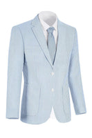 Load image into Gallery viewer, Single Breasted Men Notched Lapel 2 Piece Light Blue Prom Suits with Pockets