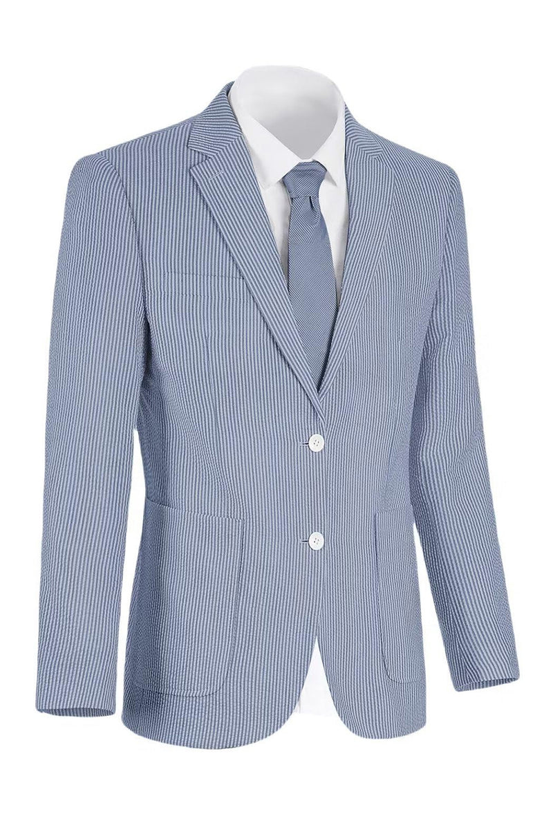 Load image into Gallery viewer, Single Breasted Men Notched Lapel 2 Piece Light Blue Prom Suits with Pockets