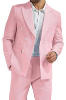 Load image into Gallery viewer, Light Blue Men Peak Lapel 2 Piece Prom Suits with Pockets