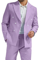 Load image into Gallery viewer, Light Blue Men Peak Lapel 2 Piece Prom Suits with Pockets