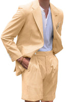 Load image into Gallery viewer, Casual Light Blue Men Notched Lapel 2 Piece Short Party Suits with Pockets