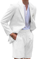 Load image into Gallery viewer, Casual Light Blue Men Notched Lapel 2 Piece Short Party Suits with Pockets
