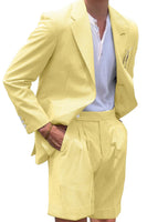 Load image into Gallery viewer, Casual Light Blue Men Notched Lapel 2 Piece Short Party Suits with Pockets