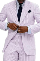 Load image into Gallery viewer, Peak Lapel Light Blue 2 Piece Men Prom Suits with Pockets
