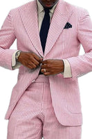 Load image into Gallery viewer, Peak Lapel Light Blue 2 Piece Men Prom Suits with Pockets