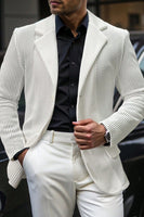 Load image into Gallery viewer, 2 Piece Notched Lapel White Single Breasted Men Prom Suits with Pockets