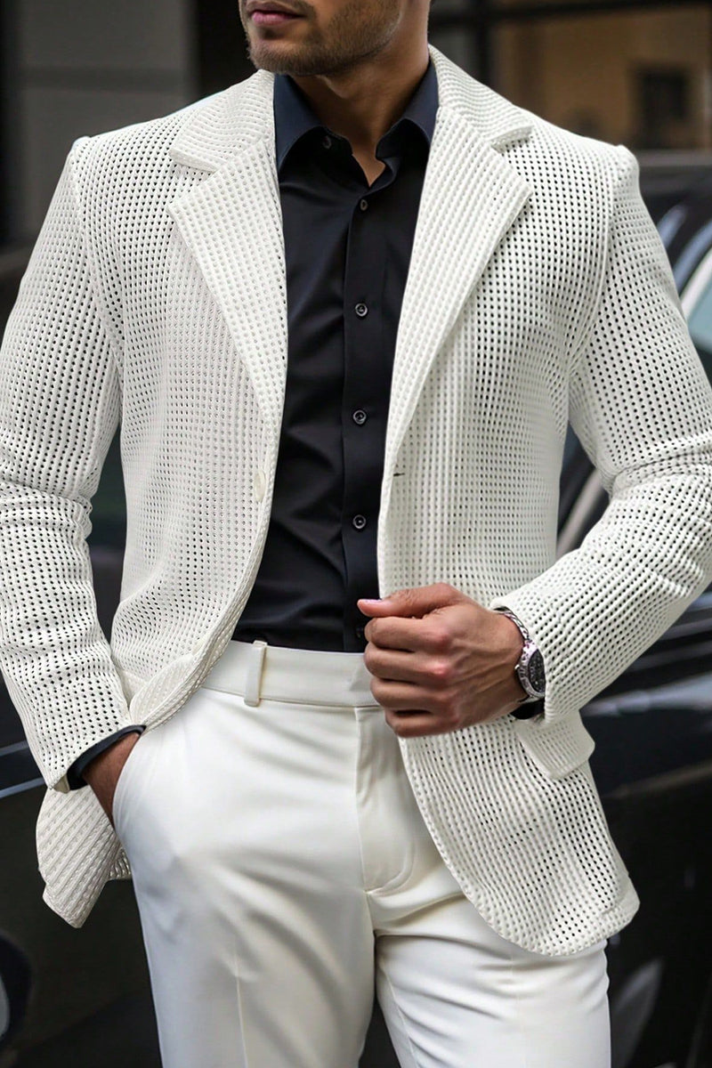 Load image into Gallery viewer, 2 Piece Notched Lapel White Single Breasted Men Prom Suits with Pockets