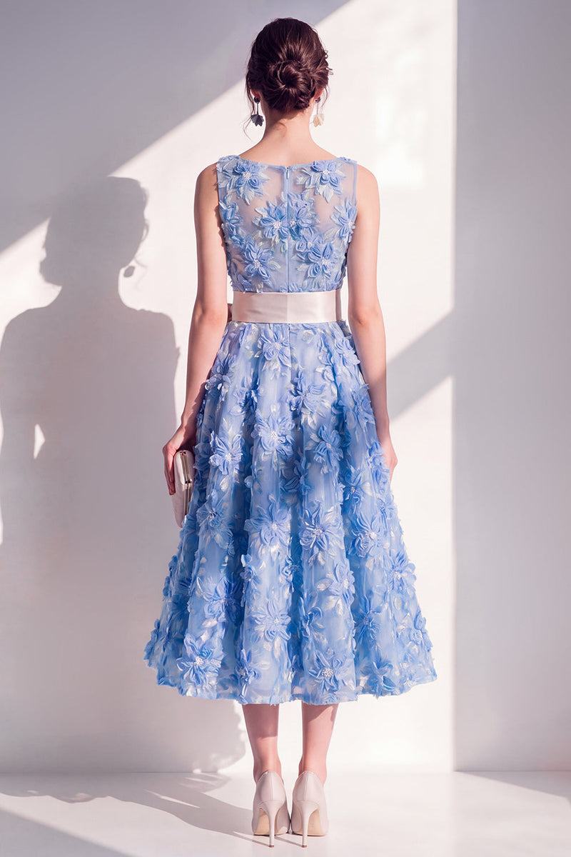 Load image into Gallery viewer, Floral Purple Boat Neck A Line Maxi Wedding Guest Dress with Bow