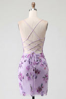 Load image into Gallery viewer, Sparkly Floral Halter Corset Tight Short Blush Beaded Prom Dress