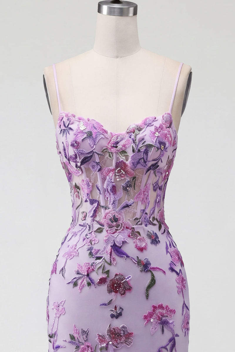 Load image into Gallery viewer, Sparkly Floral Halter Corset Tight Short Blush Beaded Prom Dress