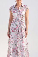Load image into Gallery viewer, White Long Floral Cap Sleeves A Line Mother of the Bride Dress