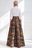 Load image into Gallery viewer, A Line 3/4 Sleeves Blue Pink Flower Long Mother of the Bride Dress