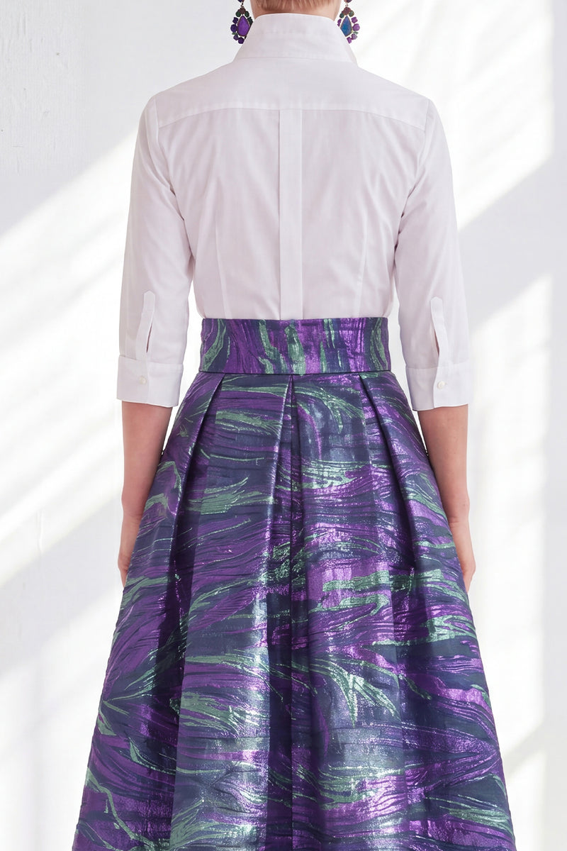Load image into Gallery viewer, A Line 3/4 Sleeves Blue Pink Flower Long Mother of the Bride Dress