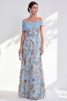Load image into Gallery viewer, Floral Green Beaded Ruched Long Mother of the Bride Dress