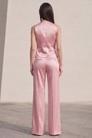 Load image into Gallery viewer, 2 Piece Pink V-Neck Single Breasted Business Suits