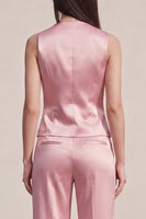 Load image into Gallery viewer, 2 Piece Pink V-Neck Single Breasted Business Suits