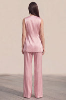 Load image into Gallery viewer, Pink 2 Piece Single Breasted V-Neck Business Suits