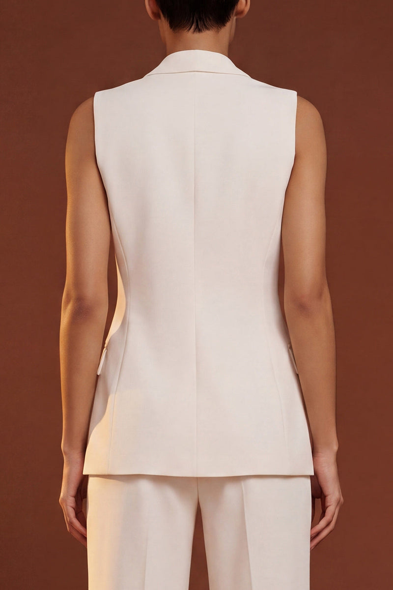 Load image into Gallery viewer, Ivory 2 Piece Shawl Lapel Single Breasted Wide Leg Business Suits