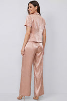 Load image into Gallery viewer, Dusty Rose Peak Lapel 2 Piece Short Sleeves Single Breasted Business Suits