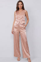 Load image into Gallery viewer, Dusty Rose 2 Piece Single Breasted V-Neck Business Suits with Pockets