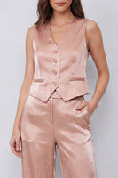 Load image into Gallery viewer, Dusty Rose 2 Piece Single Breasted V-Neck Business Suits with Pockets