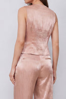 Load image into Gallery viewer, Dusty Rose 2 Piece Single Breasted V-Neck Business Suits with Pockets