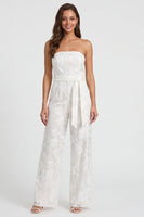 Load image into Gallery viewer, Ivory Floral 2 Piece Notched Lapel Long Sleeves Lace Business Suits