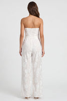 Load image into Gallery viewer, Ivory Floral 2 Piece Notched Lapel Long Sleeves Lace Business Suits