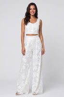 Load image into Gallery viewer, 2 Piece Scoop Floral Ivory Single Breasted Lace Business Suits