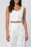Load image into Gallery viewer, 2 Piece Scoop Floral Ivory Single Breasted Lace Business Suits