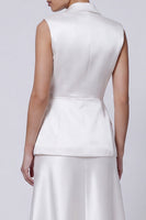 Load image into Gallery viewer, Ivory Midi Peak Lapel 2 Piece Single Breasted Business Suits