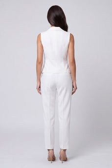 Ivory Shawl Lapel Single Breasted 2 Piece Slim Fit Business Suits