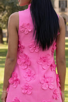 Load image into Gallery viewer, Floral Sage Green Short High Neck A Line Birthday Party Dress