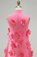 Load image into Gallery viewer, Floral Sage Green Short High Neck A Line Birthday Party Dress