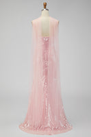 Load image into Gallery viewer, Sparkly Yellow Sequins V-Neck Mermaid Long Formal Dress with Slit
