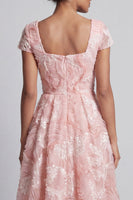 Load image into Gallery viewer, Sparkly Square Neck Blush Long A Line Beaded Mother of the Bride Dress