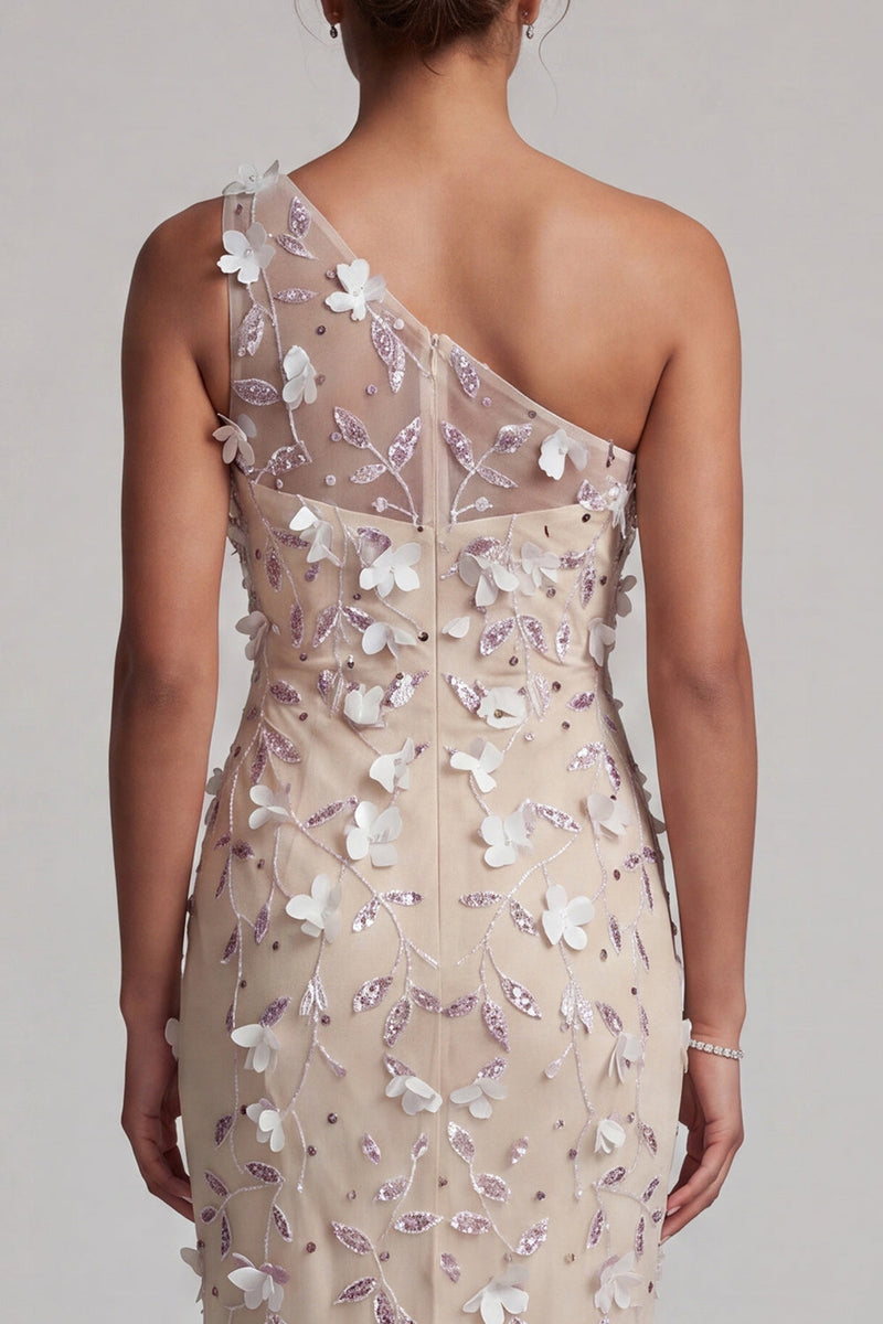 Load image into Gallery viewer, Sparkly Apricot Long Floral Beaded Mermaid Mother of the Bride Dress